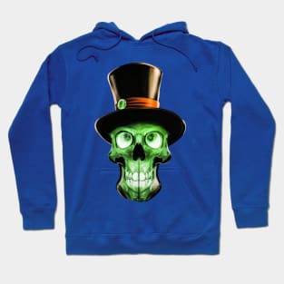 Green Skull with a Tophat Hoodie